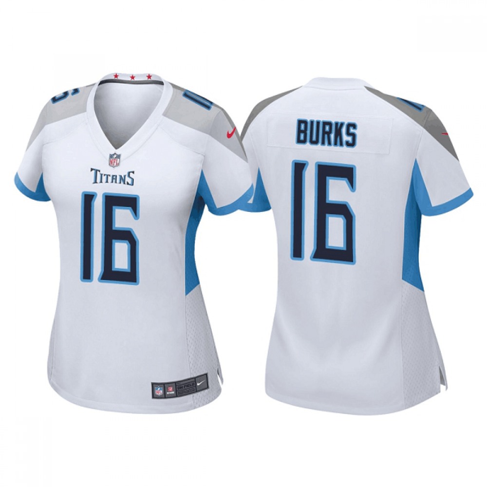 Women’s Tennessee Titans #16 Treylon Burks White Vapor Untouchable Limited Stitched Football Jersey(Run Small)