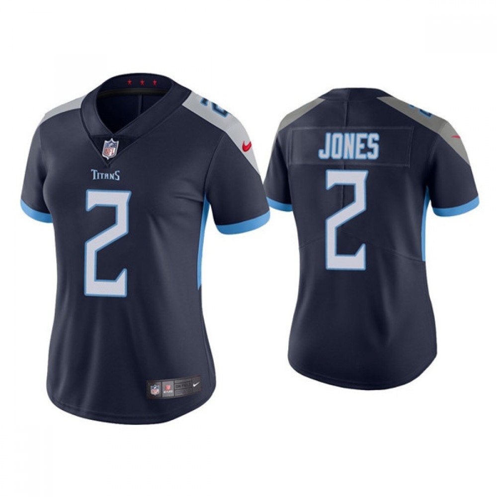Women’s Tennessee Titans #2 Julio Jones Navy Vapor Untouchable Limited Stitched Football Jersey(Run Small)