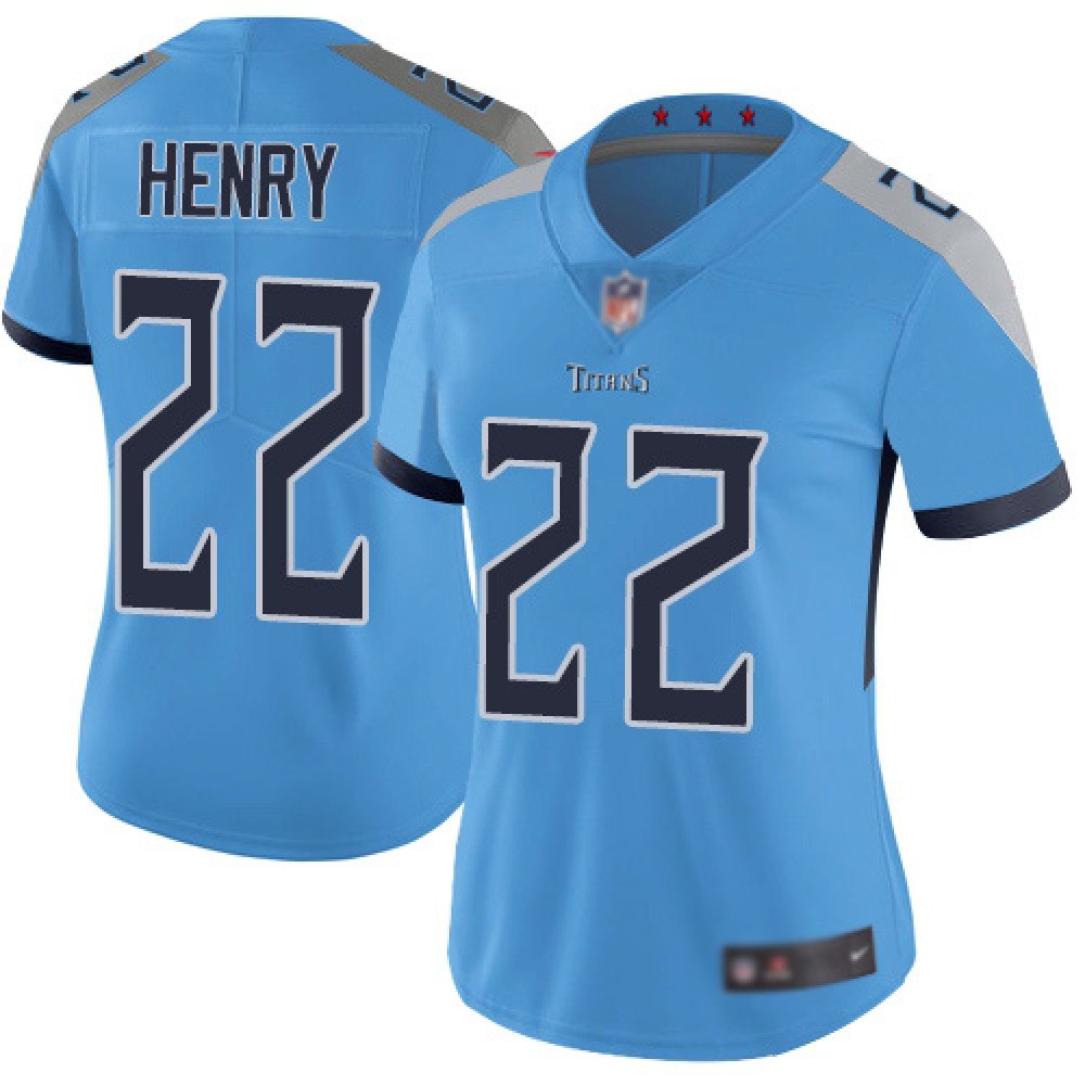 Women’s Tennessee Titans #22 Derrick Henry Blue Vapor Untouchable Limited Stitched NFL Jersey(Run Small)