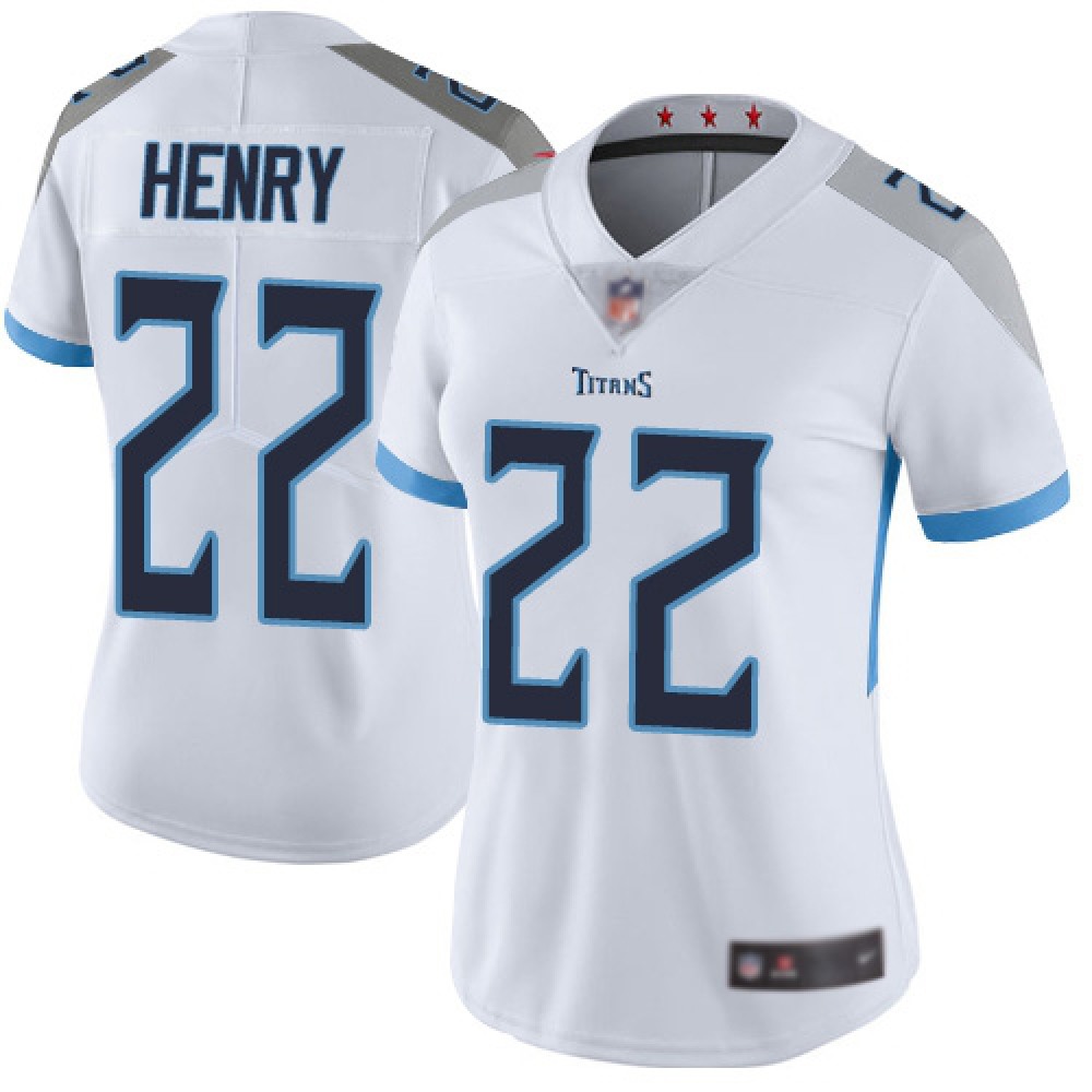 Women’s Tennessee Titans #22 Derrick Henry White Vapor Untouchable Limited Stitched NFL Jersey(Run Small)