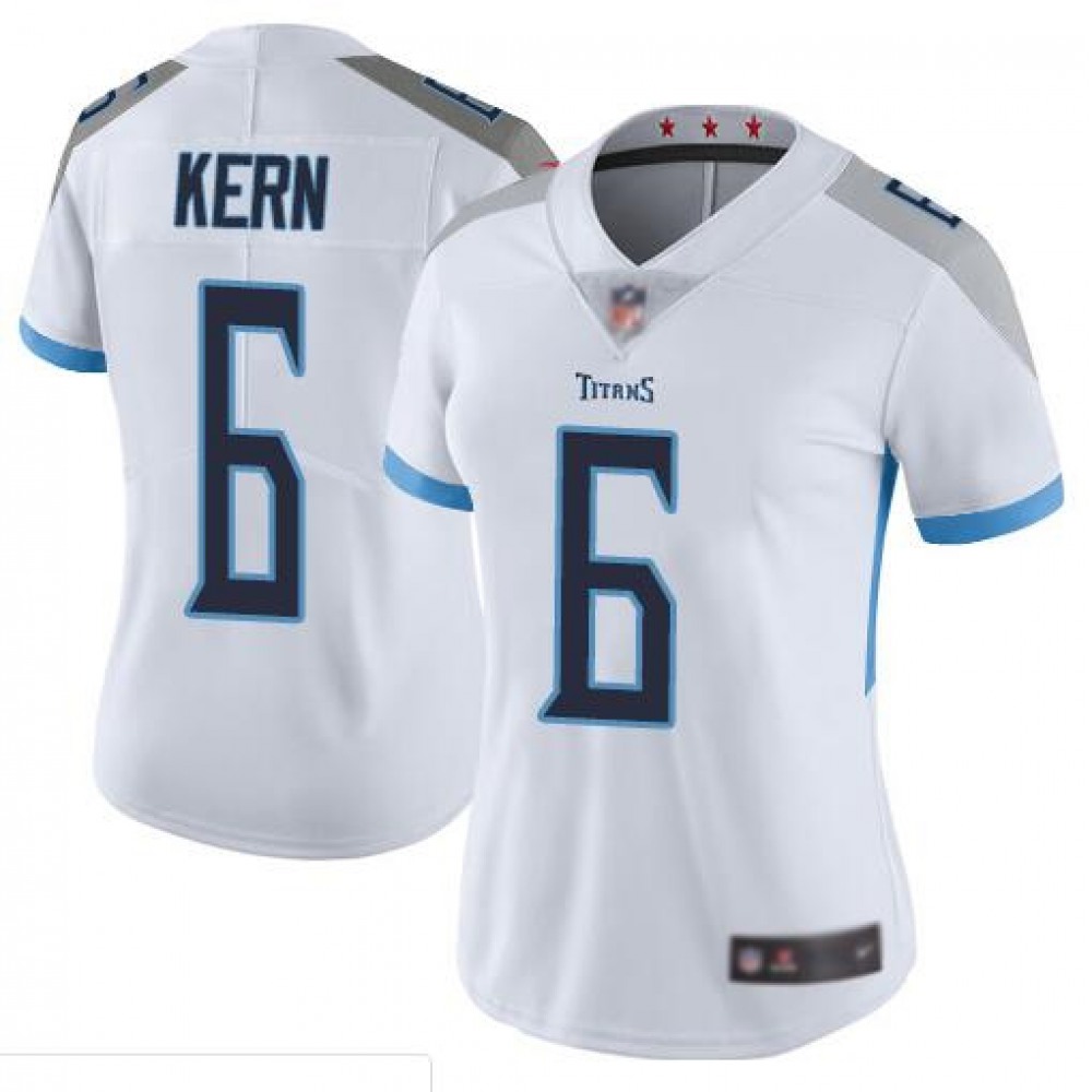 Women’s Tennessee Titans #6 Brett Kern White Vapor Untouchable Limited Stitched NFL Jersey(Run Small)