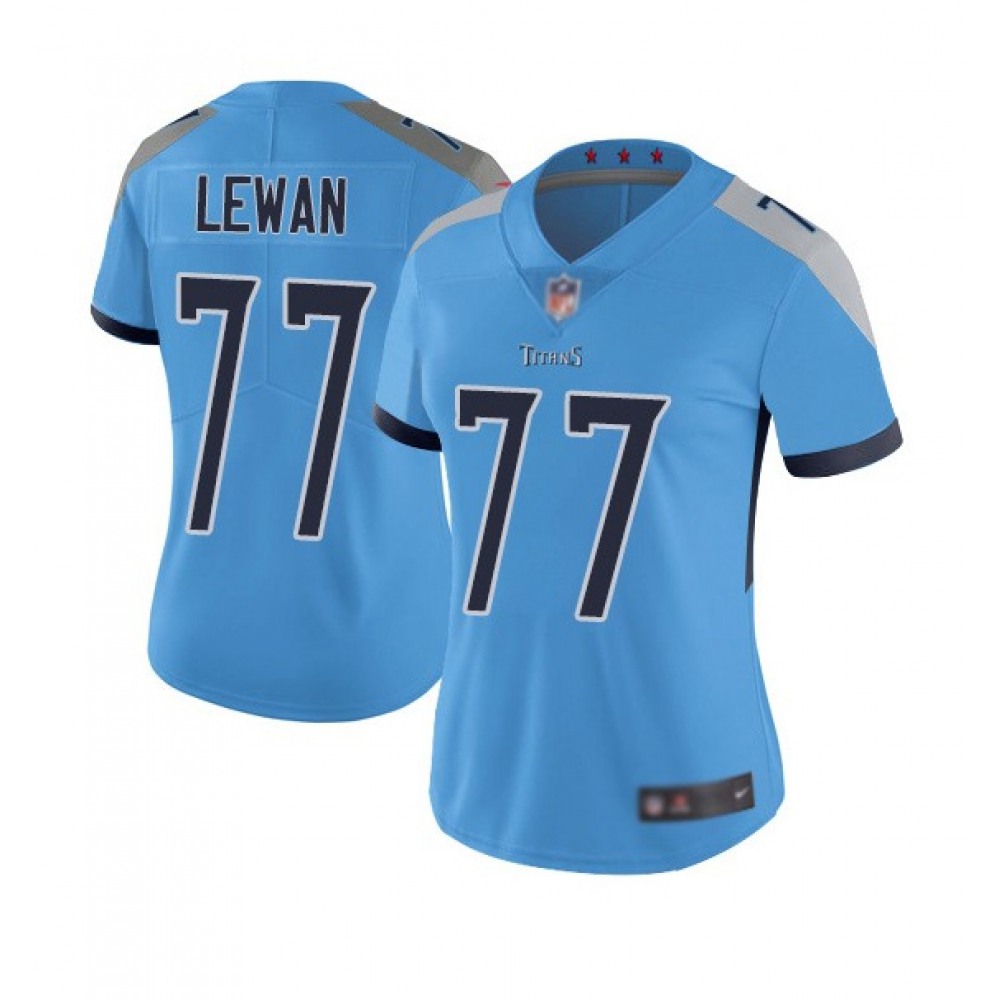 Women’s Tennessee Titans #77 Taylor Lewan Light Blue Vapor Untouchable Limited Stitched Football Jersey(Run Small)