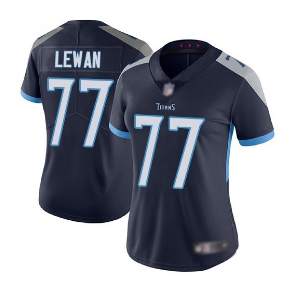 Women’s Tennessee Titans #77 Taylor Lewan Navy Vapor Untouchable Limited Stitched Football Jersey(Run Small)