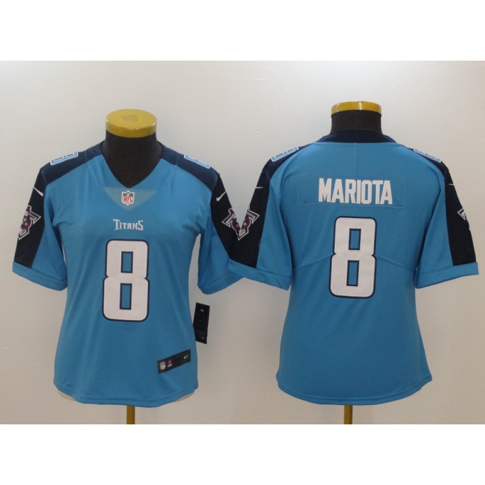 Women’s Tennessee Titans #8 Marcus Mariota Light Blue New 2018 Vapor Untouchable Limited Stitched NFL Jersey