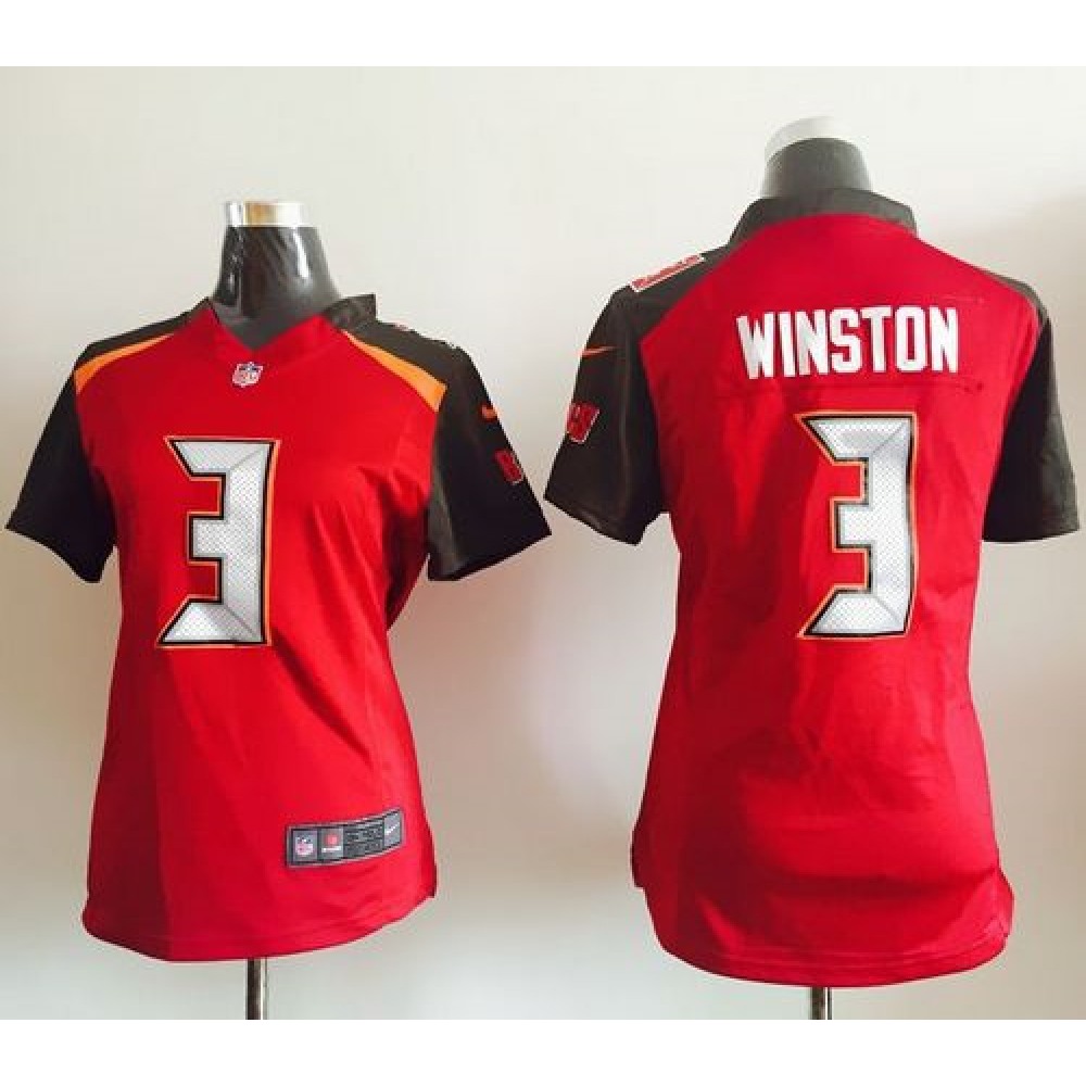 Buccaneers #3 Jameis Winston Red Team Color Women’s Stitched NFL New Elite Jersey