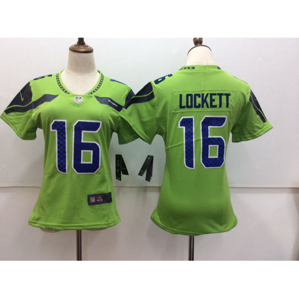 Women’s Seattle Seahawks #16 Tyler Lockett Green Untouchable Limited Stitched NFL Jersey