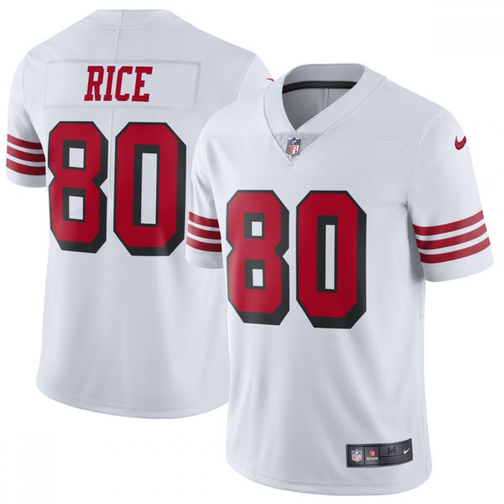 Women’s NFL San Francisco 49ers #80 Jerry Rice White Untouchable Limited Stitched Jersey