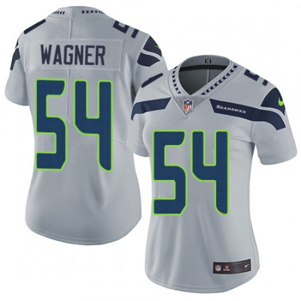 Women’s Seattle Seahawks #54 Bobby Wagner Grey Vapor Untouchable Limited Stitched NFL Jersey(Run Small)