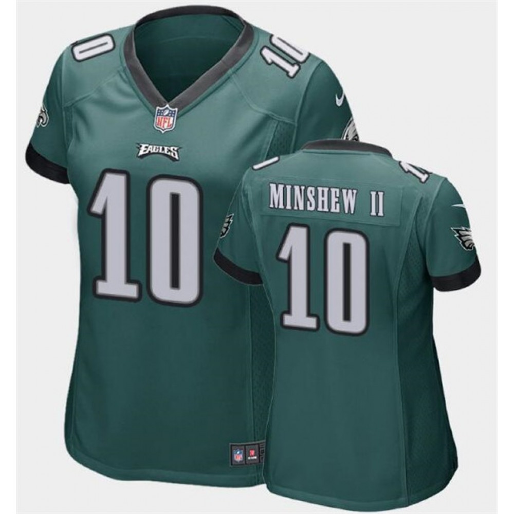 Women’s Philadelphia Eagles #10 Gardner Minshew II Green Vapor Untouchable Limited Stitched Football Jersey(Run Small)