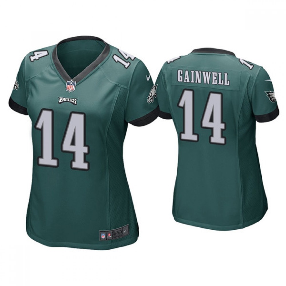 Women’s Philadelphia Eagles #14 Kenneth Gainwell Green Vapor Untouchable Limited Stitched Football Jersey(Run Small)