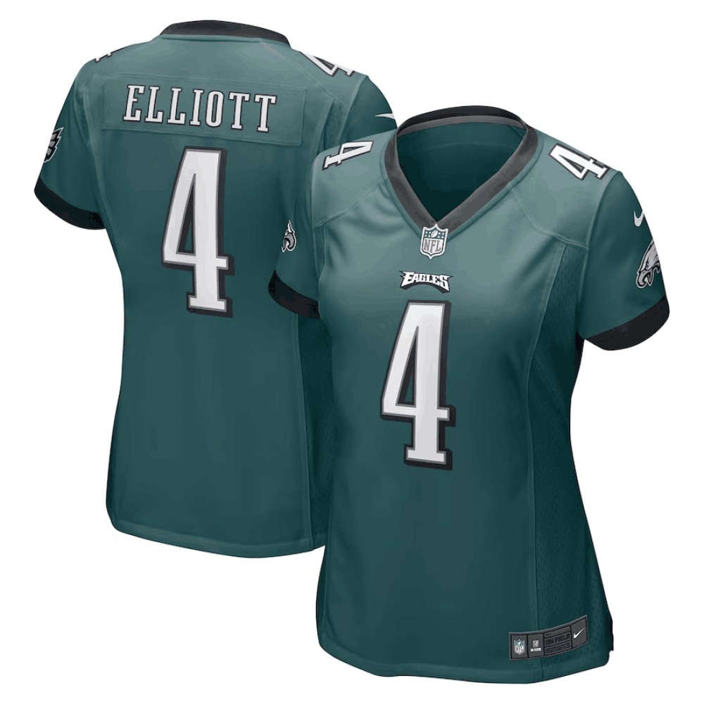 Women’s Philadelphia Eagles #4 Jake Elliott Midnight Green Stitched Football Jersey(Run Small)