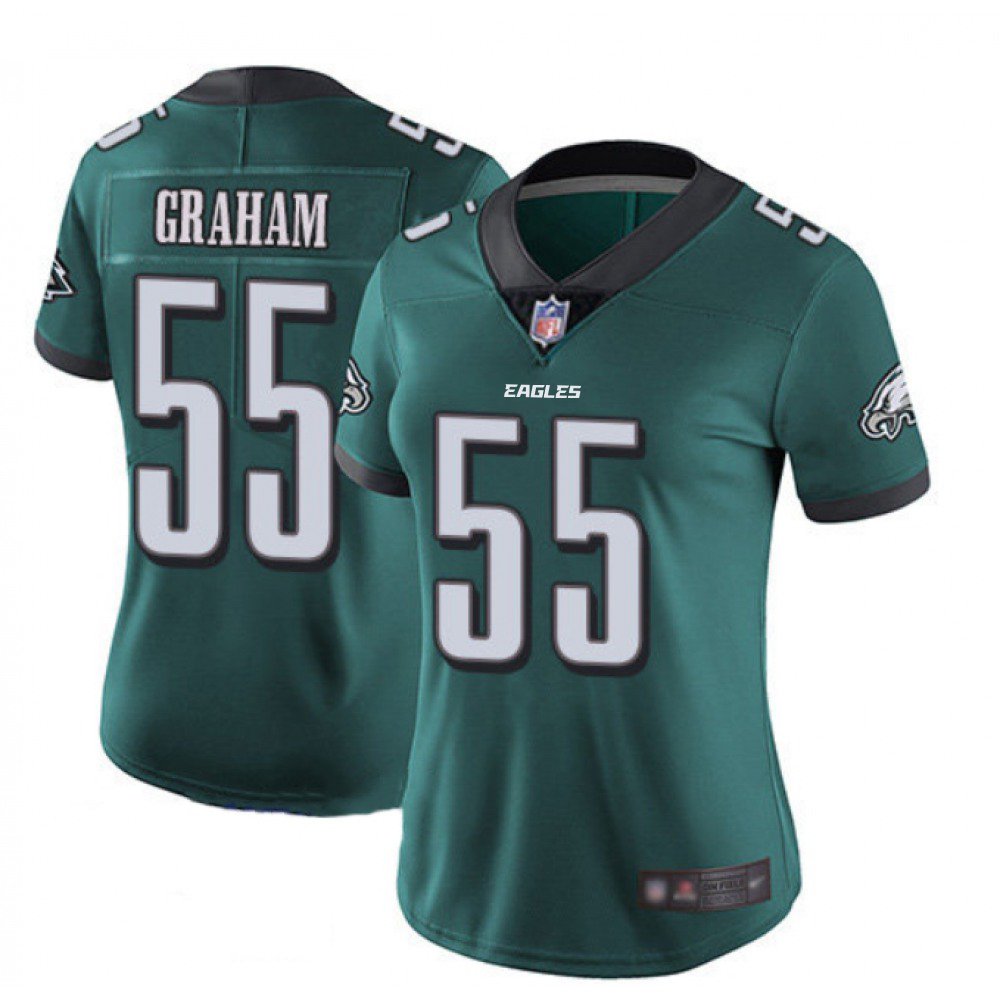 Women’s Philadelphia Eagles #55 Brandon Graham Green Vapor Untouchable Limited Stitched Football Jersey(Run Small)
