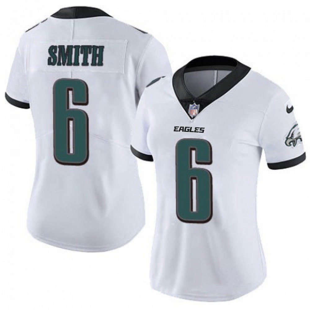 Women’s Philadelphia Eagles #6 DeVonta Smith White Vapor Untouchable Limited Stitched Football Jersey(Run Small)