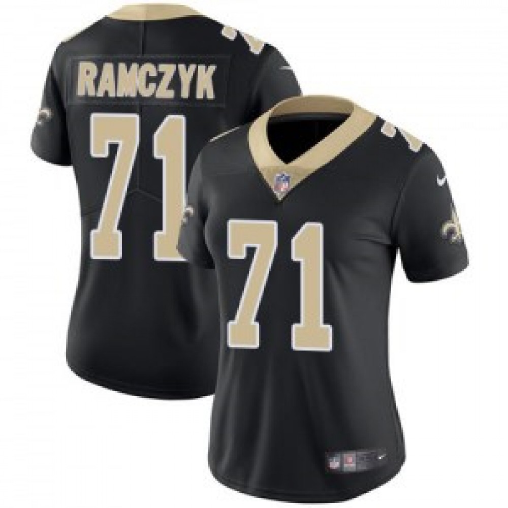 Women’s New Orleans Saints #71 Ryan Ramczyk Black Vapor Untouchable Limited Stitched NFL Jersey( Run Small)
