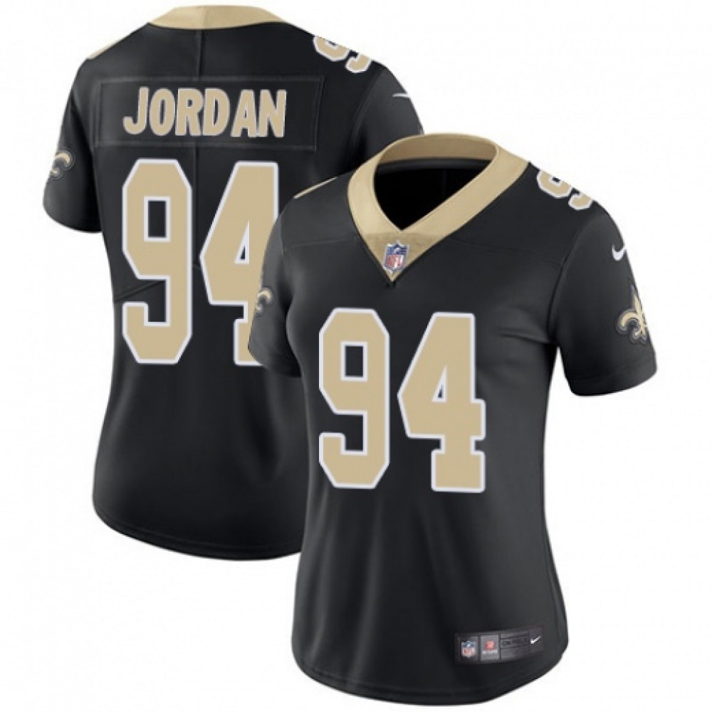 Women’s New Orleans Saints #94 Cameron Jordan Black Vapor Untouchable Limited Stitched NFL Jersey(Run Small)