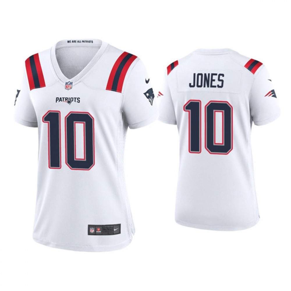 Women’s New England Patriots #10 Mac Jones White Vapor Untouchable Limited Stitched Jersey