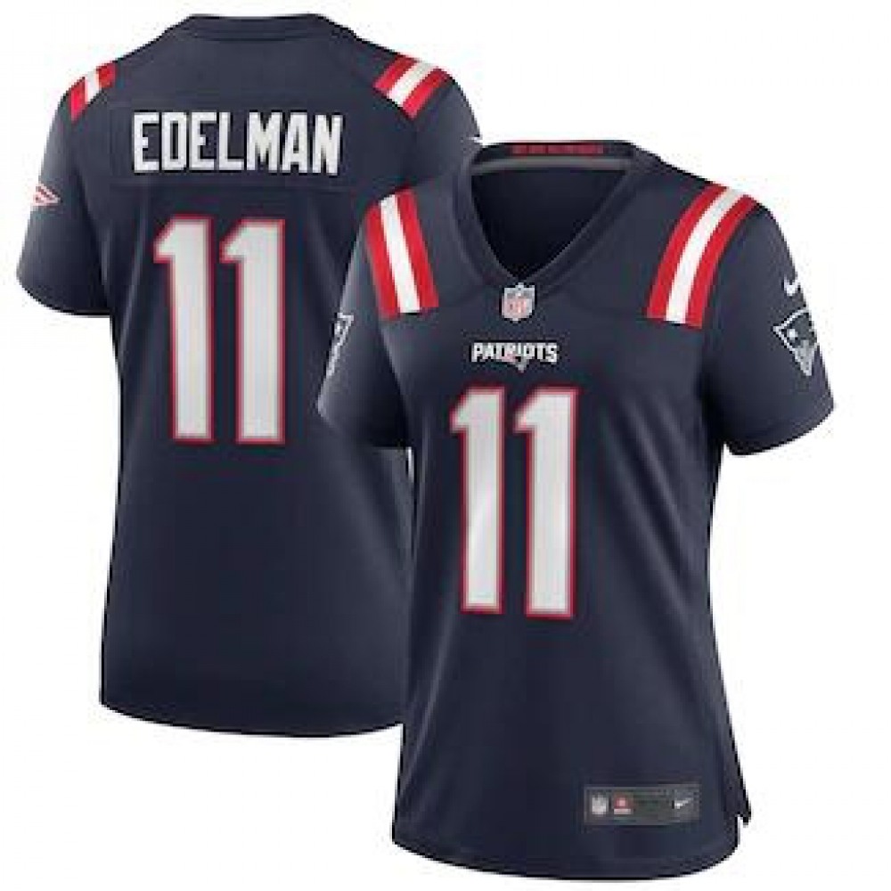 Women’s New England Patriots #11 Julian Edelman Navy Stitched Jersey