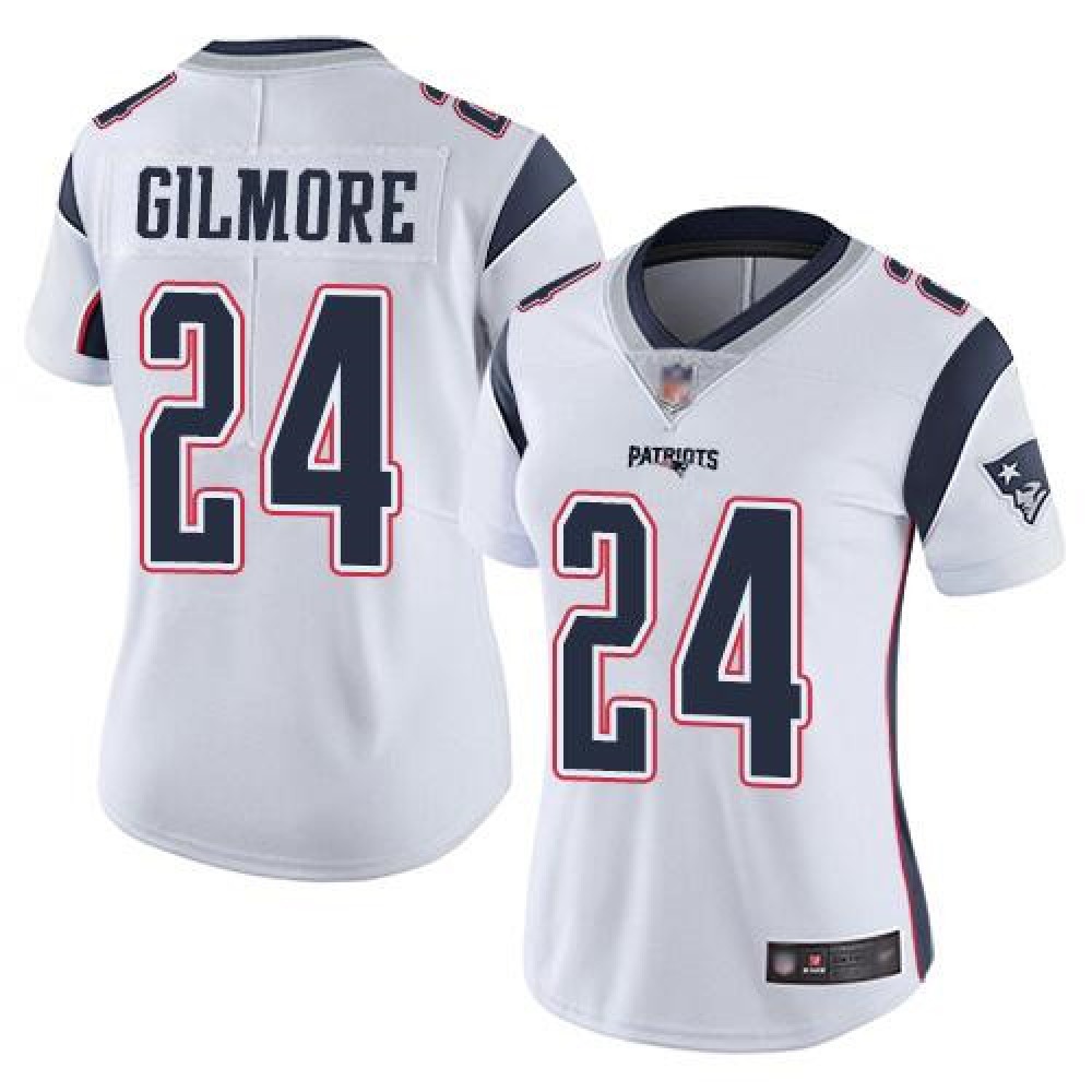 Women’s New England Patriots #24 Stephon Gilmore White Vapor Untouchable Stitched NFL Jersey(Run Small)