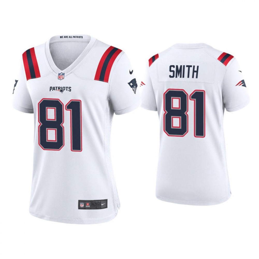 Women’s New England Patriots #81 Jonnu Smith White Vapor Untouchable Limited Stitched Jersey