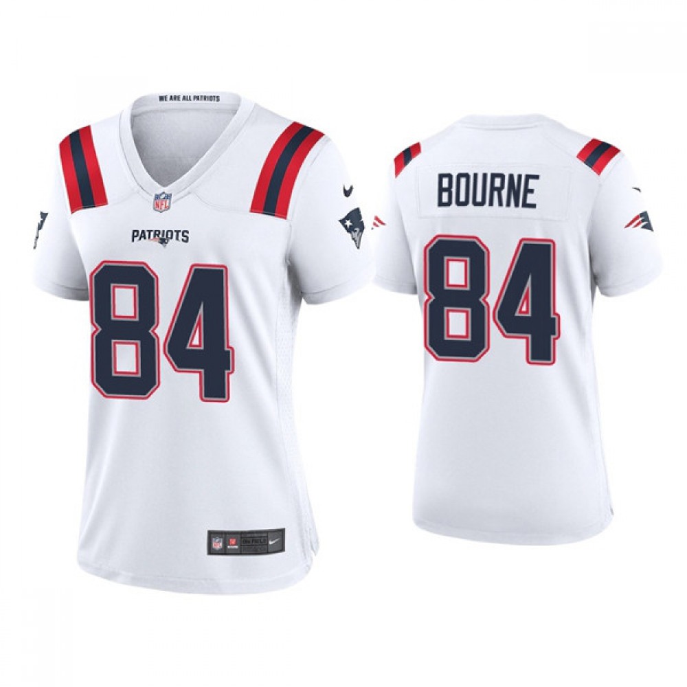 Women’s New England Patriots #84 Kendrick Bourne White Vapor Untouchable Limited Stitched Jersey