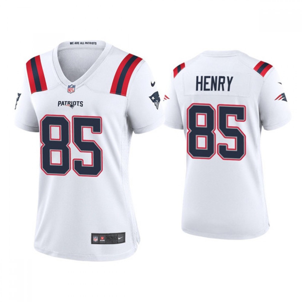 Women’s New England Patriots #85 Hunter Henry White Vapor Untouchable Limited Stitched Jersey