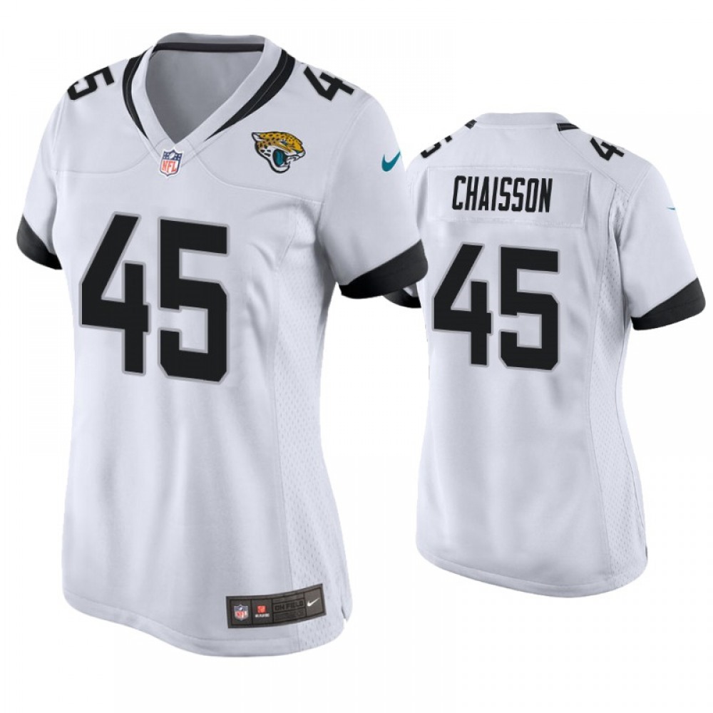 Women’s Jacksonville Jaguars #45 K’Lavon Chaisson White Stitched Jersey(Run Small)