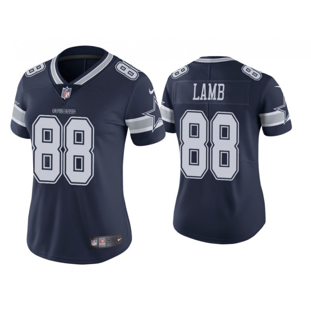 Women’s Dallas Cowboys #88 CeeDee Lamb Navy Vapor Untouchable Limited Stitched Jersey
