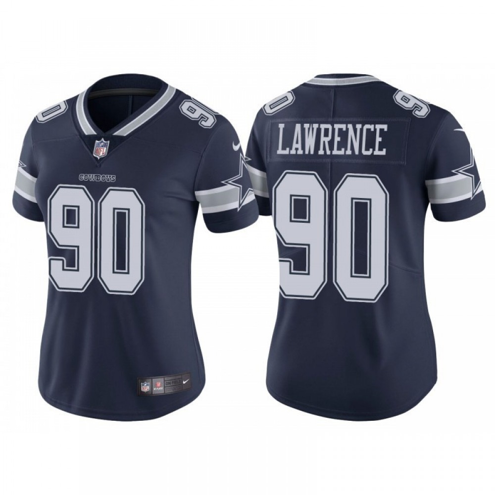 Women’s Dallas Cowboys #90 DeMarcus Lawrence Navy Vapor Untouchable Limited Stitched Jersey(Run Small)