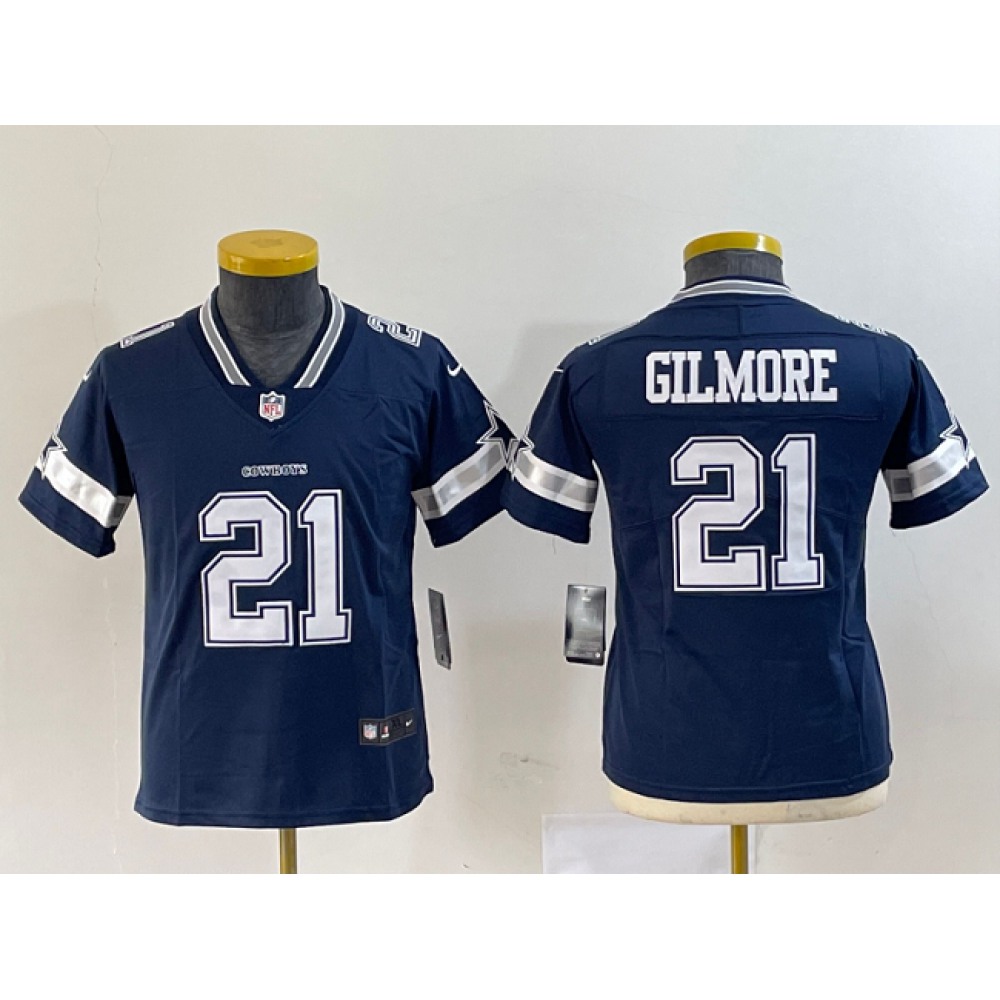 Women’s Dallas Cowboys #21 Stephon Gilmore Navy Vapor Untouchable Stitched Football Jersey(Run Small
