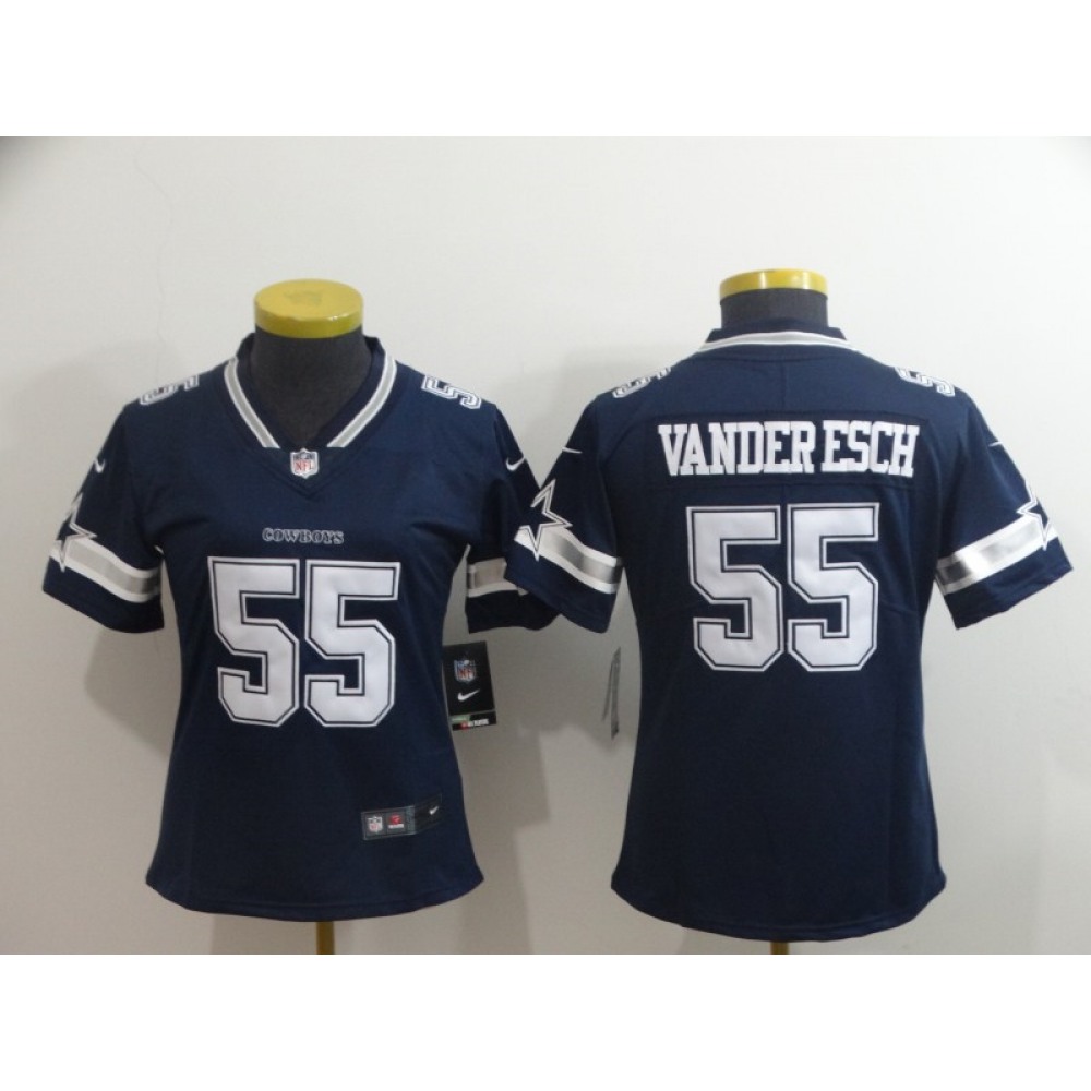 Women’s Dallas Cowboys #55 Leighton Vander Esch Navy Blue Vapor Untouchable Limited Stitched NFL Jersey