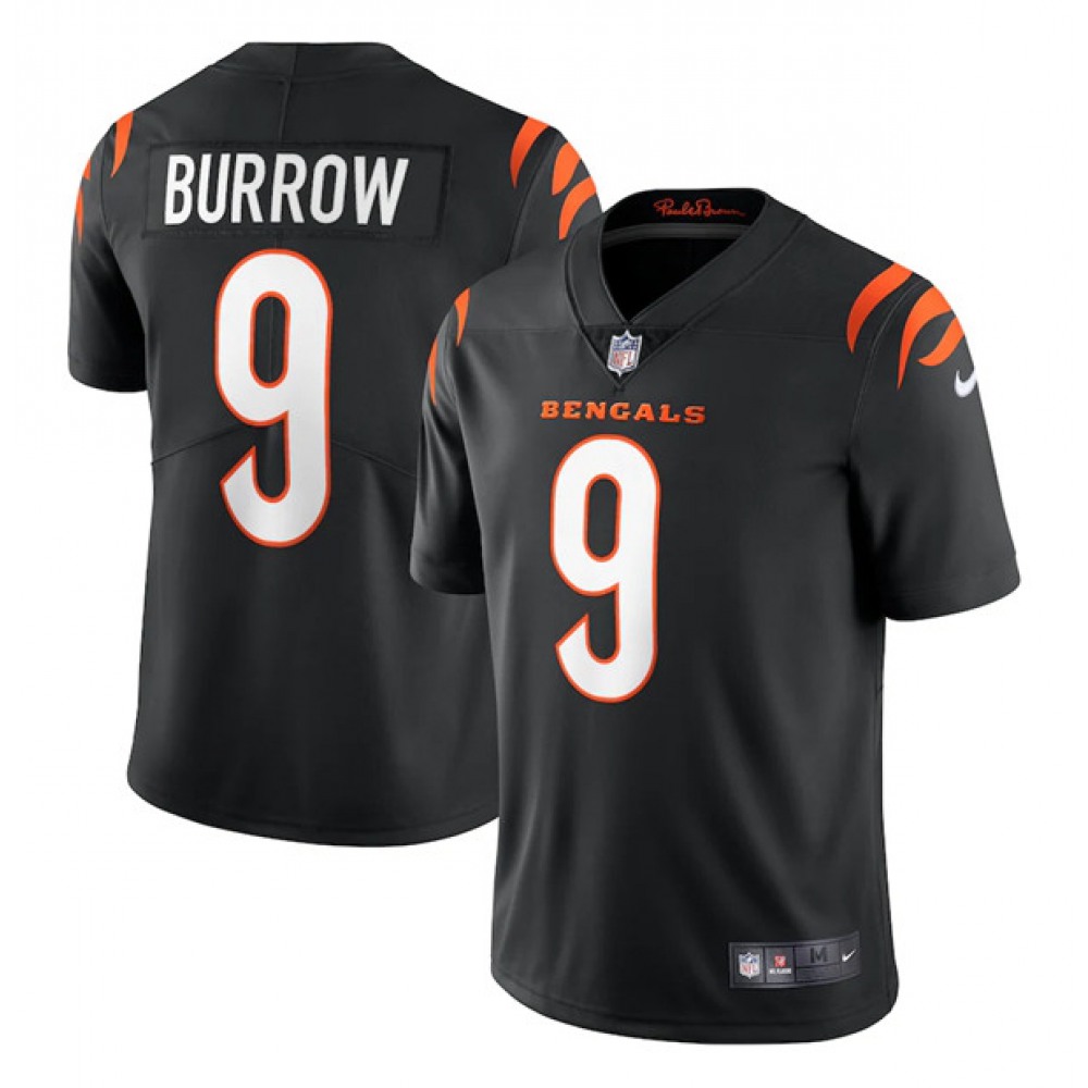 Women’s Cincinnati Bengals #9 Joe Burrow 2021 Black Vapor Limited Stitched Jersey(Run Small)