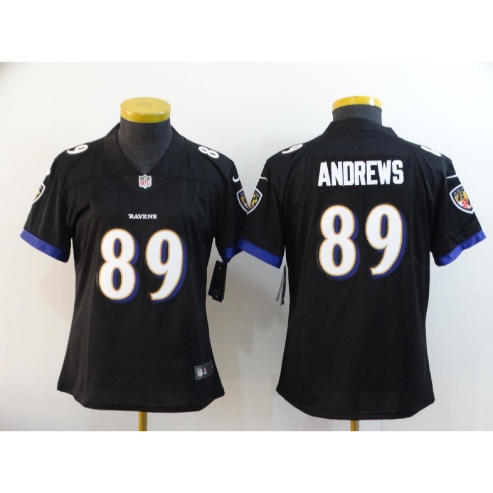 Women’s Baltimore Ravens #89 Mark Andrews Black Vapor Untouchable Limited NFL Jersey(Run Small)