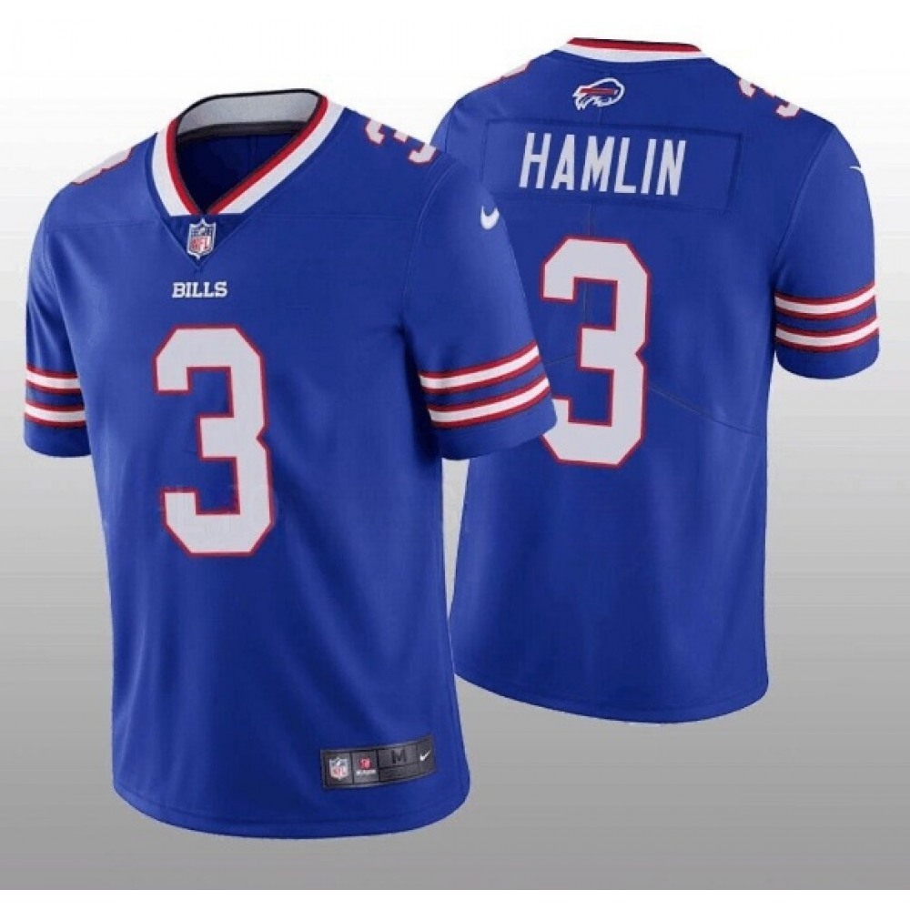 Women’s Buffalo Bills #3 Damar Hamlin Blue Vapor Untouchable Stitched Jersey(Run Small)