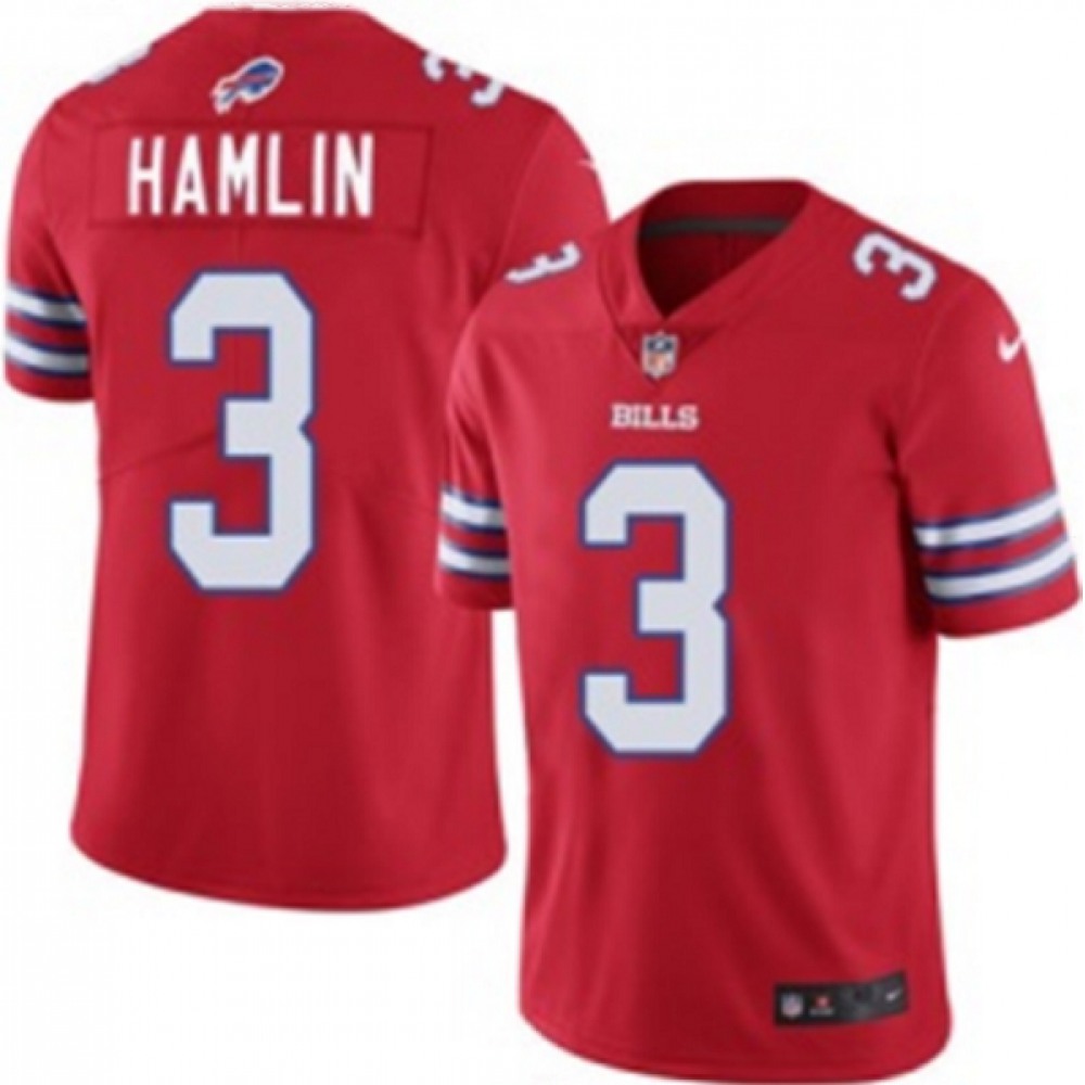 Women’s Buffalo Bills #3 Damar Hamlin Red Vapor Untouchable Stitched Jersey(Run Small)