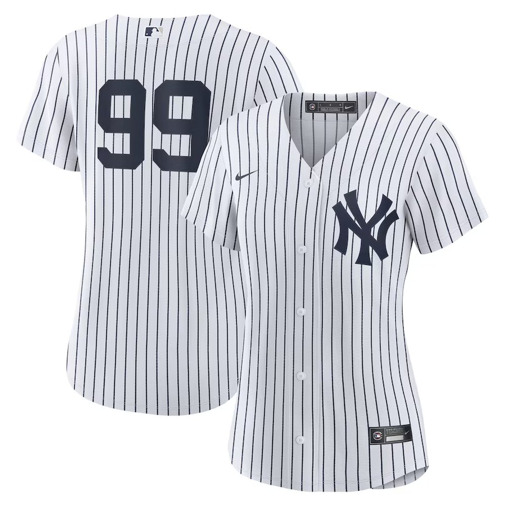 Women’s New York Yankees #99 Aaron Judge White Home Replica Player Jersey