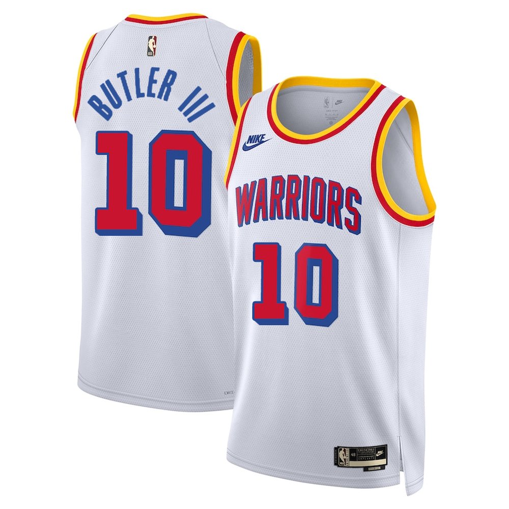Men’s Golden State Warriors #10 Jimmy Butler III White 2025 Association Edition Swingman Stitched Basketball Jersey