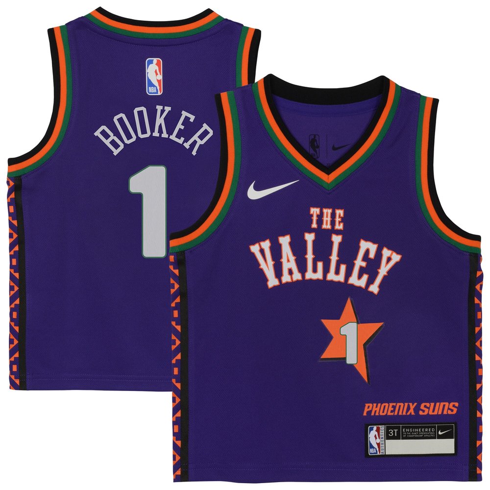 Toddler Phoenix Suns Devin Booker Purple 2024/25 Swingman Player Jersey – City Edition