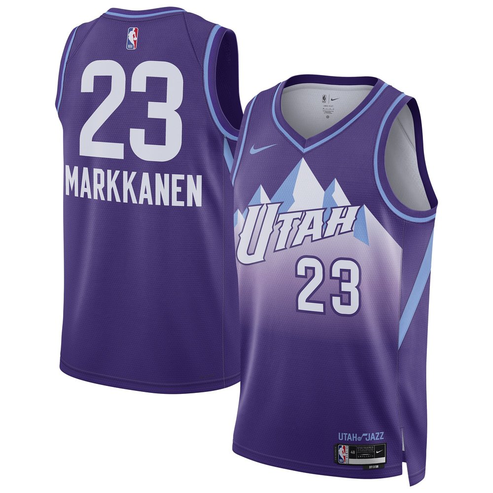 Unisex Utah Jazz Lauri Markkanen Purple 2024/25 Swingman Player Jersey – City Edition