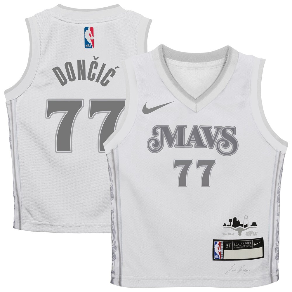 Toddler Dallas Mavericks Luka Don?i? White 2024/25 Swingman Player Jersey – City Edition