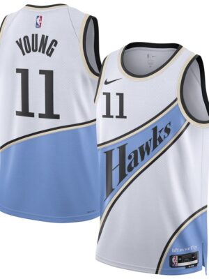Unisex Atlanta Hawks Trae Young White 2024/25 Swingman Player Jersey - City Edition
