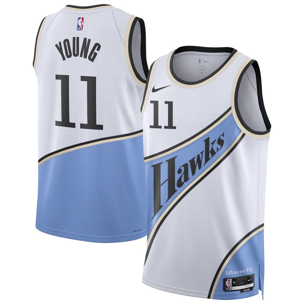 Unisex Atlanta Hawks Trae Young White 2024/25 Swingman Player Jersey – City Edition