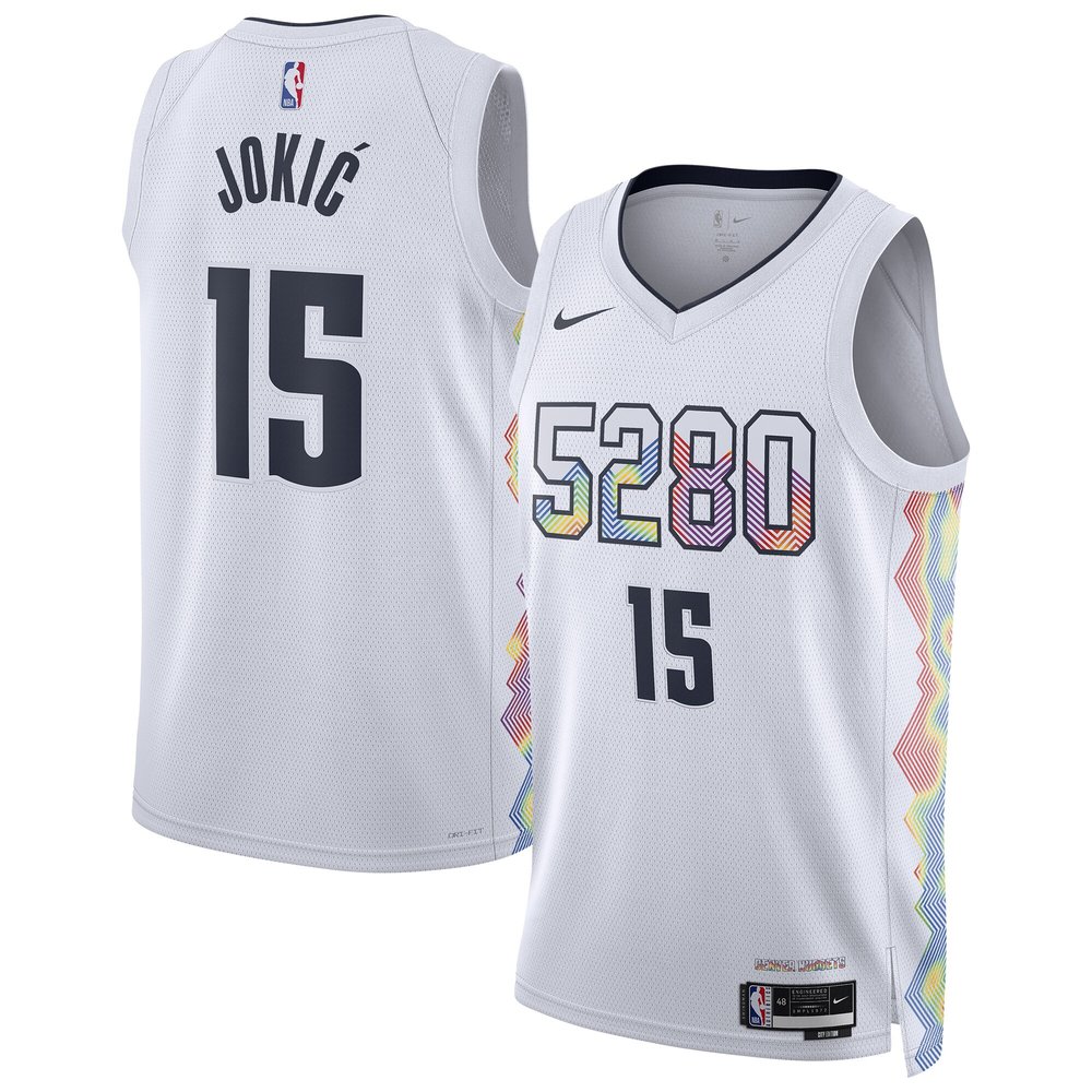 Unisex Denver Nuggets Nikola Jokic White 2024/25 Swingman Player Jersey – City Edition