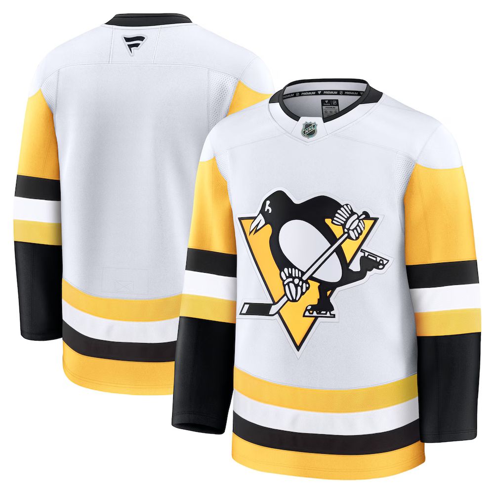Men’s Pittsburgh Penguins White Away Premium Jersey