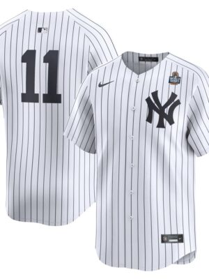Men's New York Yankees #11 Anthony Volpe White 2024 World Series Home Limited Player Jersey