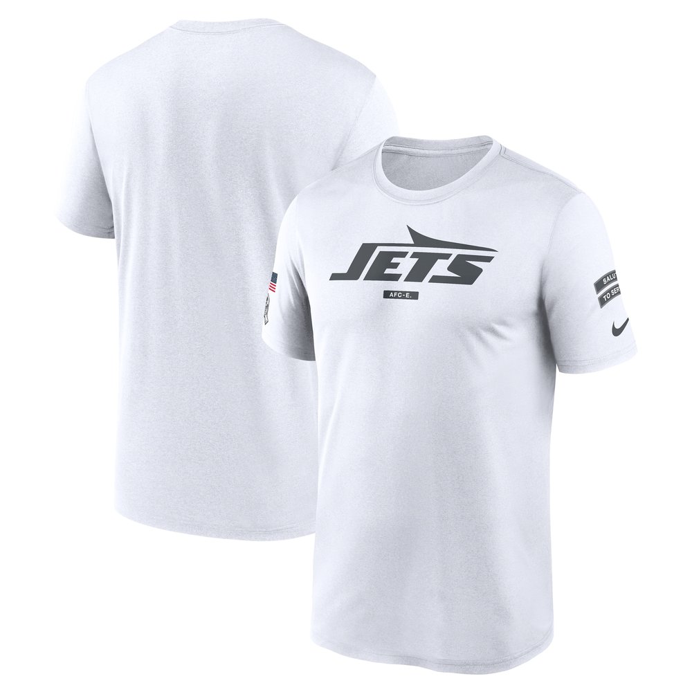 Men’s New York Jets White 2024 Salute To Service Legend Performance T-Shirt
