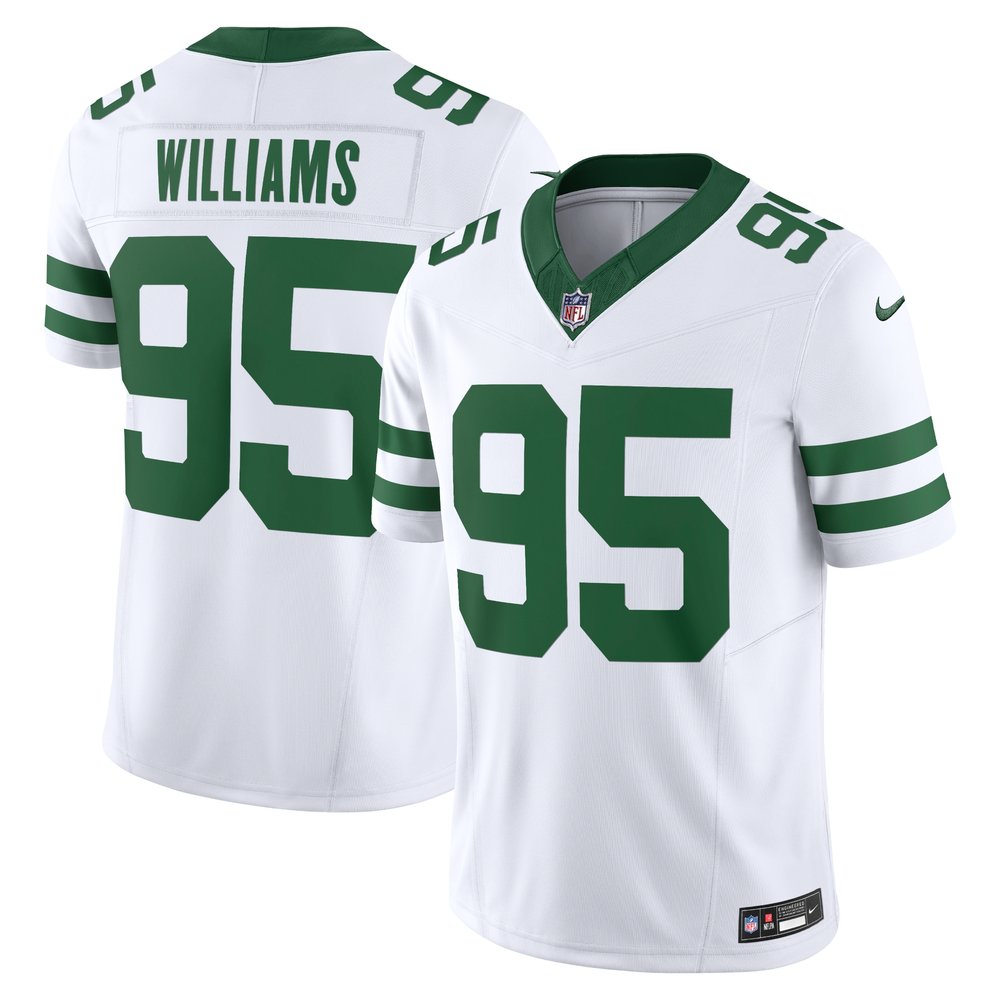 Men’s New York Jets Quinnen Williams Legacy White Vapor F.U.S.E. Limited Jersey