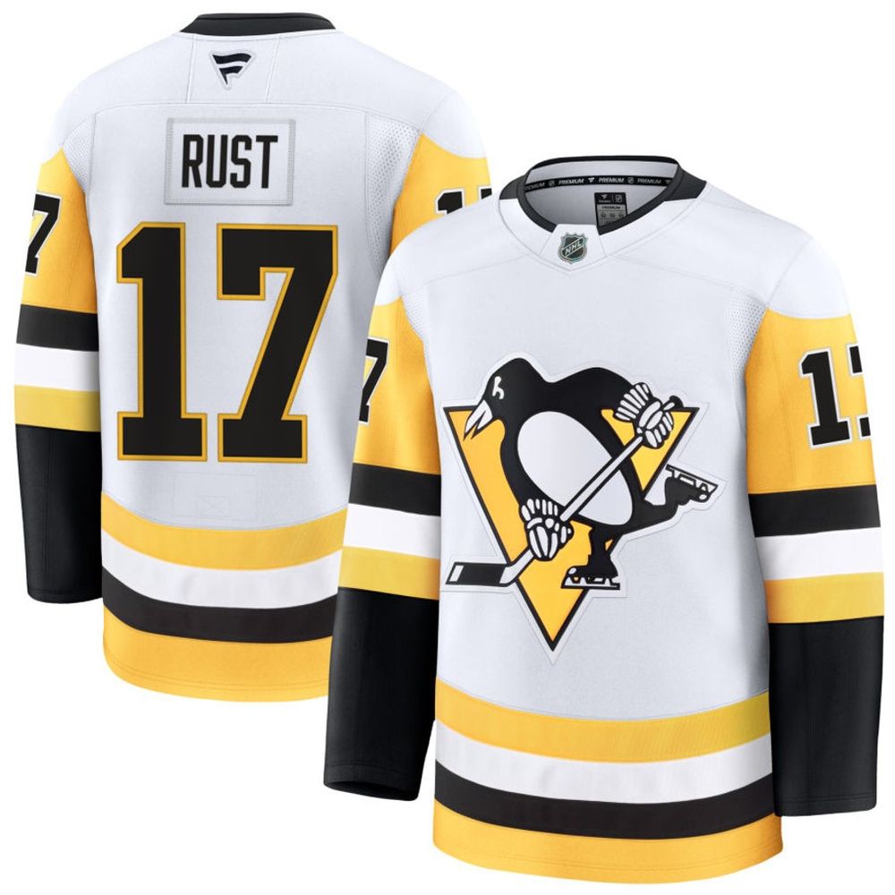 Youth Pittsburgh Penguins #17 Bryan Rust White Away Jersey