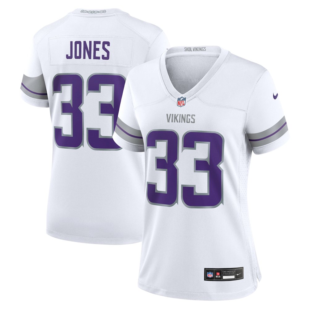 Women’s Aaron Jones White Minnesota Vikings Alternate Game Player Jersey